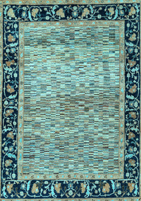 Oriental Light Blue Modern Rug, abs1830lblu