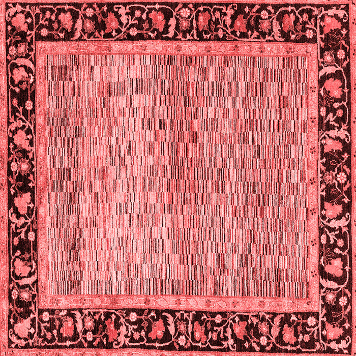 Machine Washable Oriental Red Modern Rug, wshabs1830red