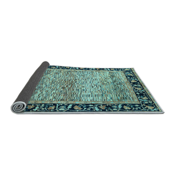 Sideview of Oriental Light Blue Modern Rug, abs1830lblu