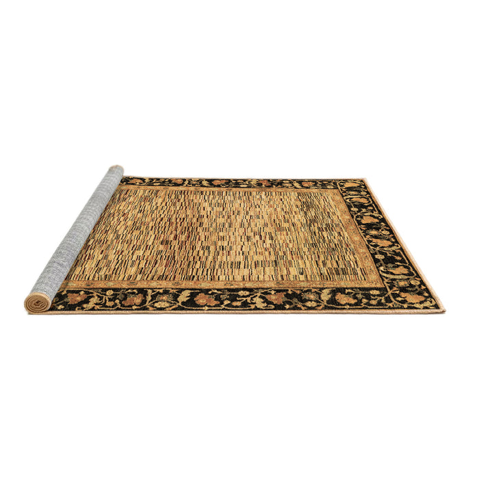 Sideview of Machine Washable Oriental Brown Modern Rug, wshabs1830brn