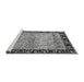 Sideview of Machine Washable Oriental Gray Modern Rug, wshabs1830gry