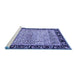 Sideview of Machine Washable Oriental Blue Modern Rug, wshabs1830blu