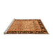 Sideview of Machine Washable Oriental Orange Modern Area Rugs, wshabs1830org