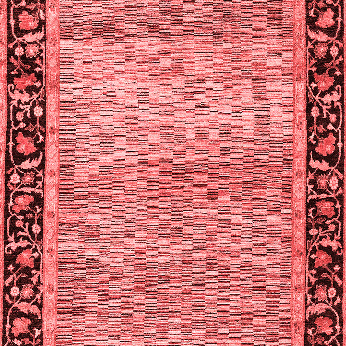 Machine Washable Oriental Red Modern Rug, wshabs1830red