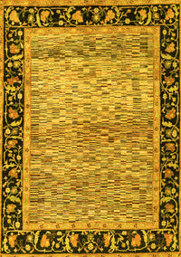 Oriental Yellow Modern Rug, abs1830yw