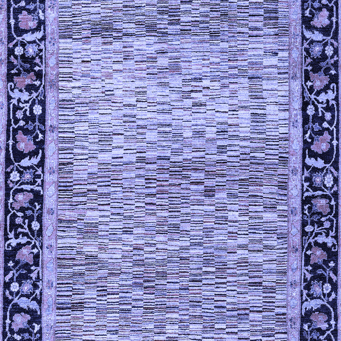Machine Washable Oriental Blue Modern Rug, wshabs1830blu
