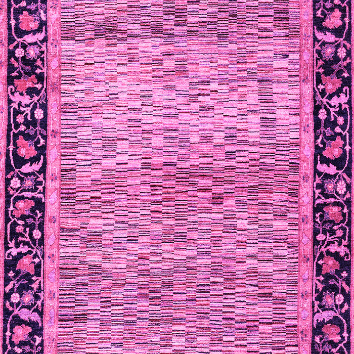 Machine Washable Oriental Pink Modern Rug, wshabs1830pnk