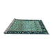 Sideview of Machine Washable Oriental Light Blue Modern Rug, wshabs1830lblu