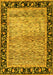 Machine Washable Oriental Yellow Modern Rug, wshabs1830yw