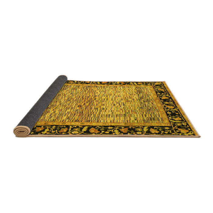 Sideview of Oriental Yellow Modern Rug, abs1830yw