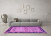 Machine Washable Oriental Purple Modern Area Rugs in a Living Room, wshabs1830pur