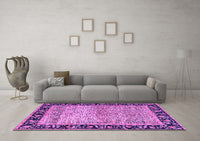 Machine Washable Oriental Purple Modern Rug, wshabs1830pur