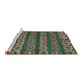 Sideview of Machine Washable Abstract Bakers Brown Rug, wshabs1831