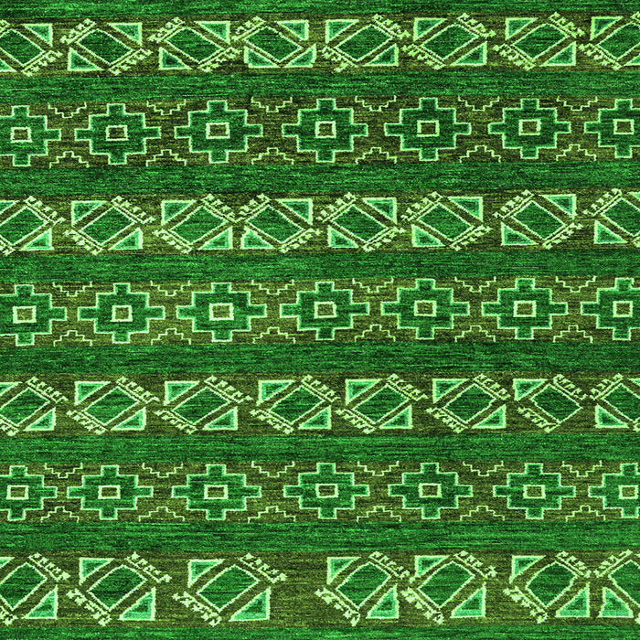 Square Machine Washable Oriental Green Modern Area Rugs, wshabs1831grn