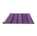 Sideview of Machine Washable Oriental Purple Modern Area Rugs, wshabs1831pur