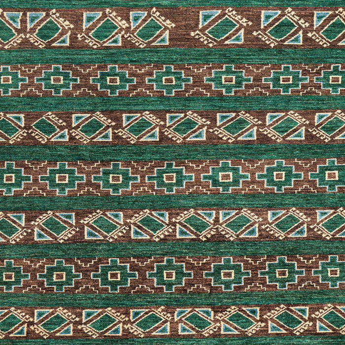 Square Machine Washable Abstract Bakers Brown Rug, wshabs1831