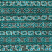 Square Machine Washable Oriental Light Blue Modern Rug, wshabs1831lblu