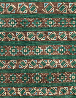 Machine Washable Abstract Bakers Brown Rug, wshabs1831