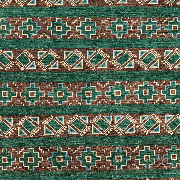 Machine Washable Abstract Bakers Brown Rug, wshabs1831