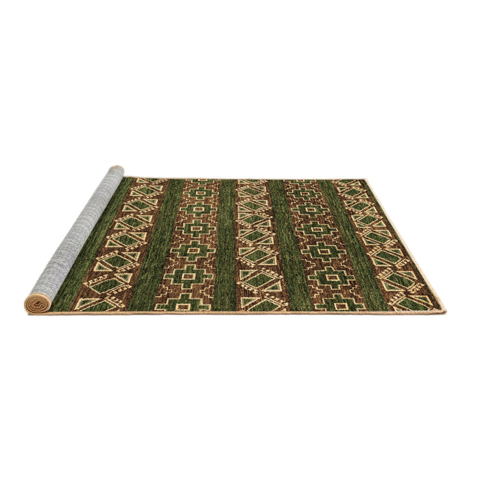 Sideview of Machine Washable Oriental Brown Modern Rug, wshabs1831brn