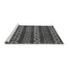 Sideview of Machine Washable Oriental Gray Modern Rug, wshabs1831gry