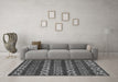 Machine Washable Oriental Gray Modern Rug in a Living Room,, wshabs1831gry