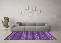 Machine Washable Oriental Purple Modern Rug, wshabs1831pur