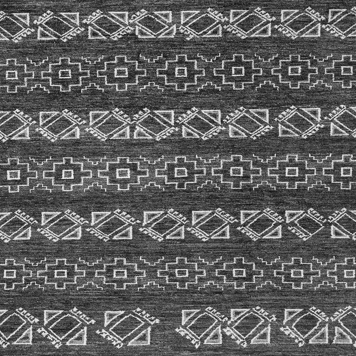 Square Machine Washable Oriental Gray Modern Rug, wshabs1831gry