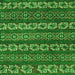 Square Oriental Green Modern Rug, abs1831grn