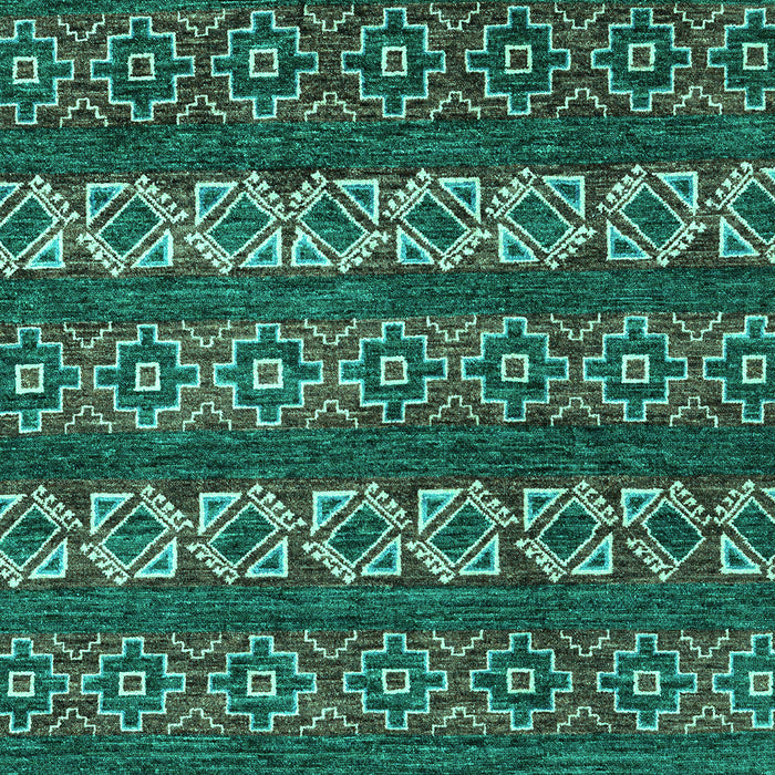 Machine Washable Oriental Turquoise Modern Area Rugs, wshabs1831turq