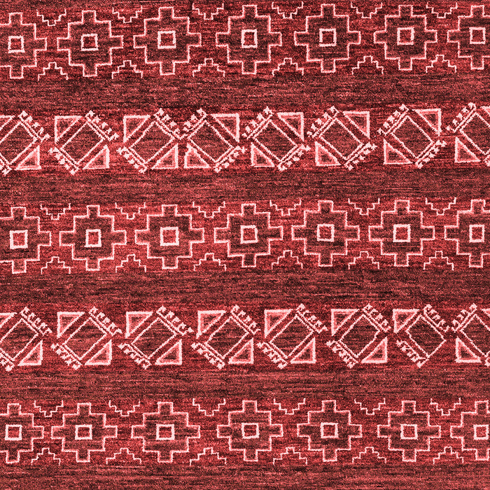 Machine Washable Oriental Red Modern Rug, wshabs1831red