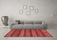 Machine Washable Oriental Red Modern Rug, wshabs1831red