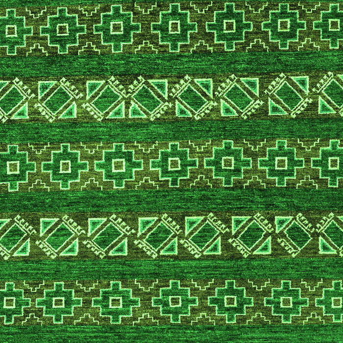 Machine Washable Oriental Green Modern Area Rugs, wshabs1831grn