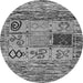 Round Oriental Gray Modern Rug, abs1832gry