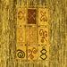 Square Oriental Yellow Modern Rug, abs1832yw