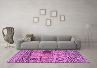 Machine Washable Oriental Purple Modern Rug, wshabs1832pur