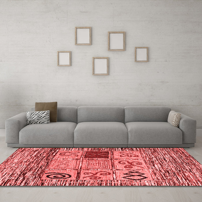 Modern Red Washable Rugs