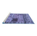 Sideview of Machine Washable Oriental Blue Modern Rug, wshabs1832blu