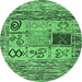 Round Oriental Emerald Green Modern Rug, abs1832emgrn