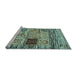 Sideview of Machine Washable Oriental Light Blue Modern Rug, wshabs1832lblu