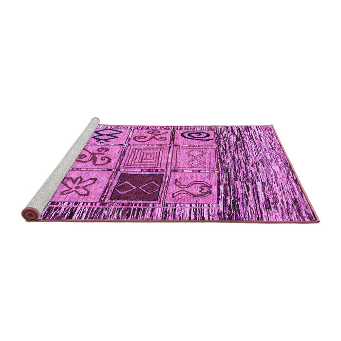 Sideview of Machine Washable Oriental Purple Modern Area Rugs, wshabs1832pur