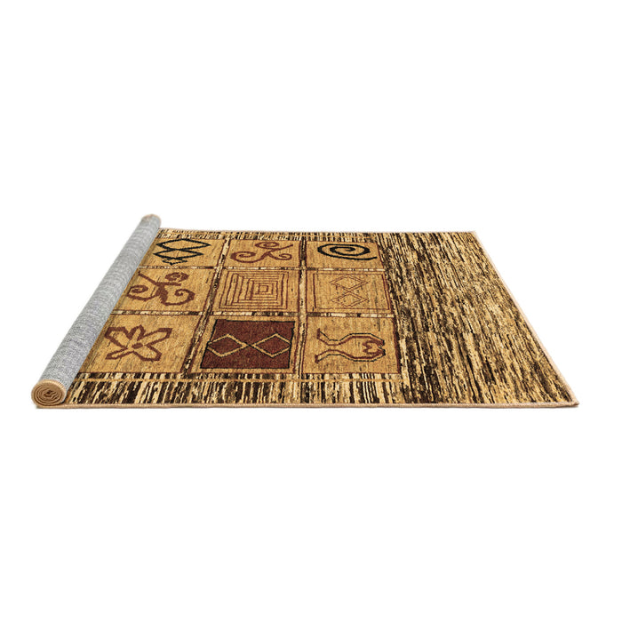 Sideview of Machine Washable Oriental Brown Modern Rug, wshabs1832brn