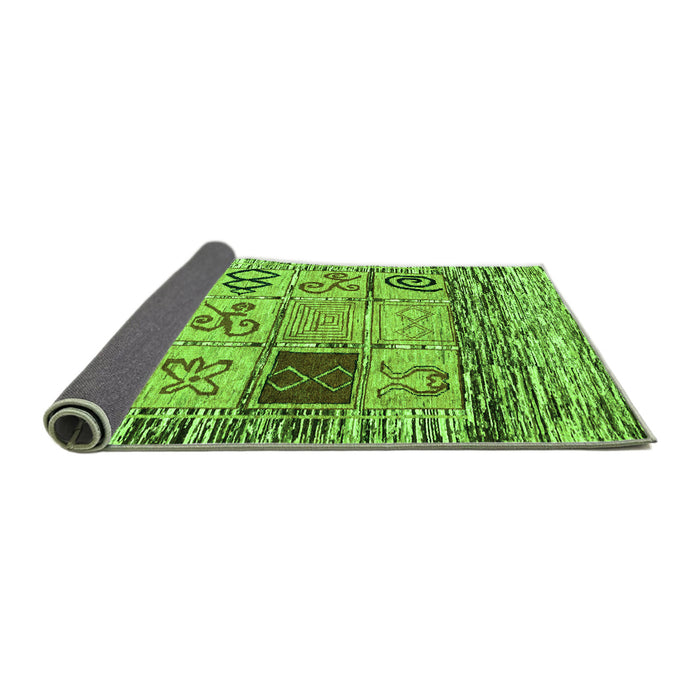 Sideview of Oriental Green Modern Rug, abs1832grn