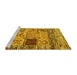 Sideview of Machine Washable Oriental Yellow Modern Rug, wshabs1832yw