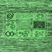 Square Machine Washable Oriental Emerald Green Modern Area Rugs, wshabs1832emgrn