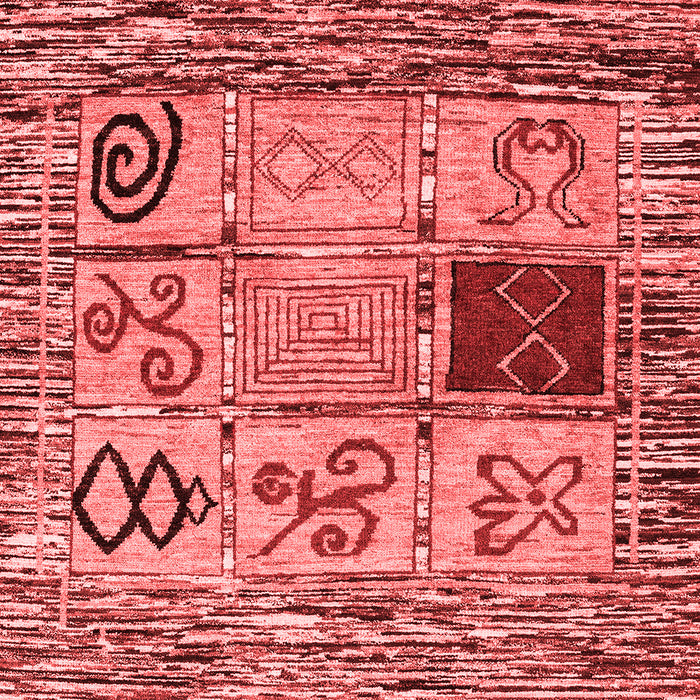 Machine Washable Oriental Red Modern Rug, wshabs1832red