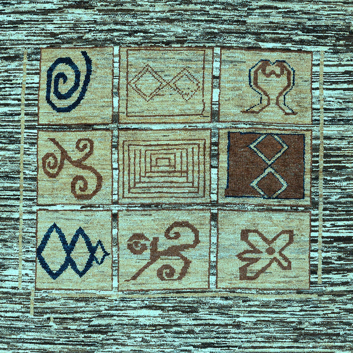 Oriental Light Blue Modern Rug, abs1832lblu