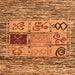 Square Oriental Orange Modern Rug, abs1832org