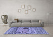 Machine Washable Oriental Blue Modern Rug in a Living Room, wshabs1832blu