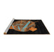 Sideview of Machine Washable Abstract Black Rug, wshabs1833